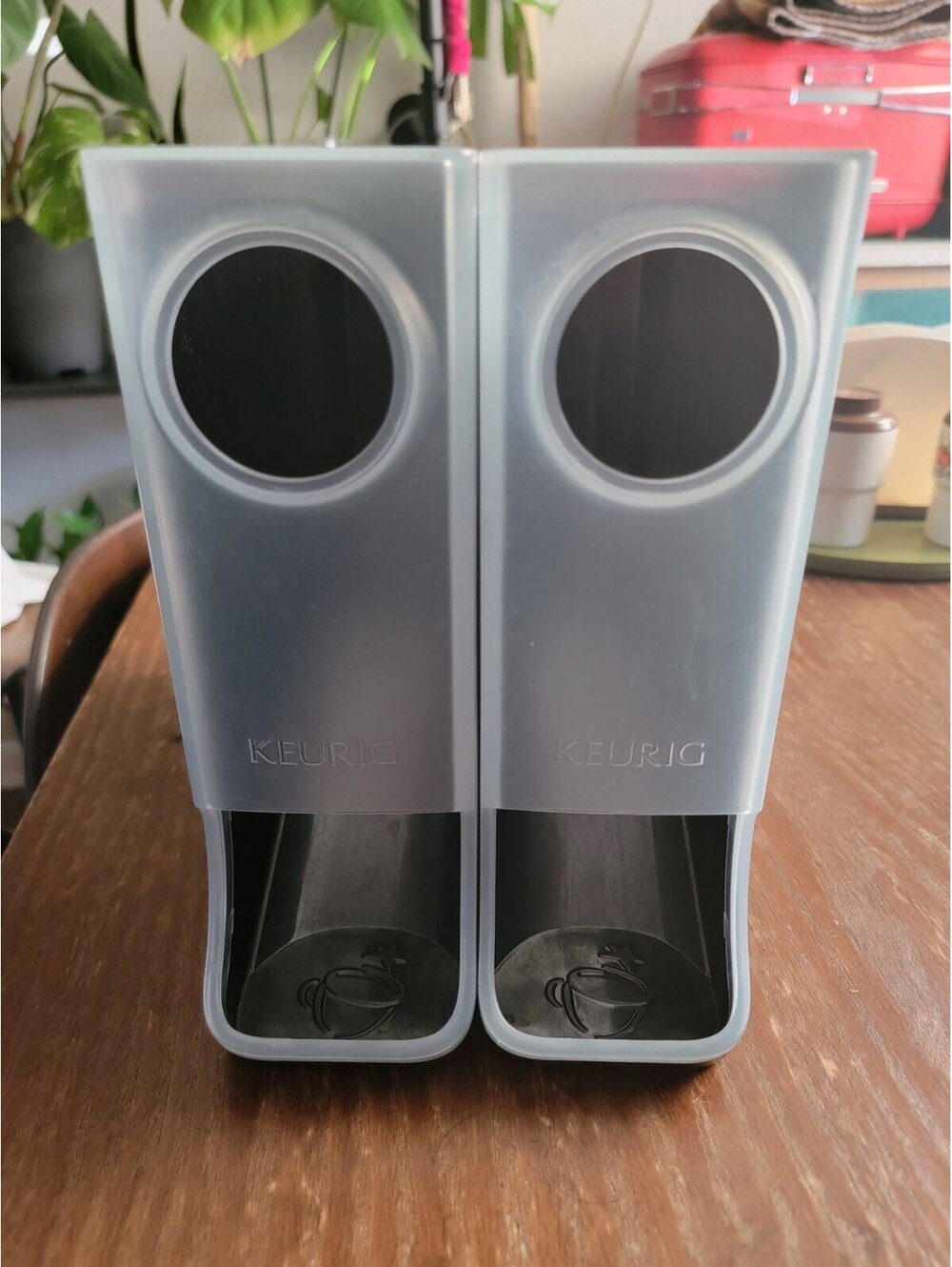 Lot of 2 Keurig Black K-Cup Pod Holder Slim Caddy Vertical Storage Dispenser
